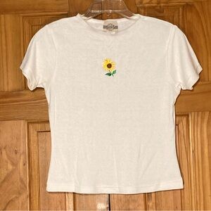 NWOT Vintage Denim Republic Embroidered Top Size L